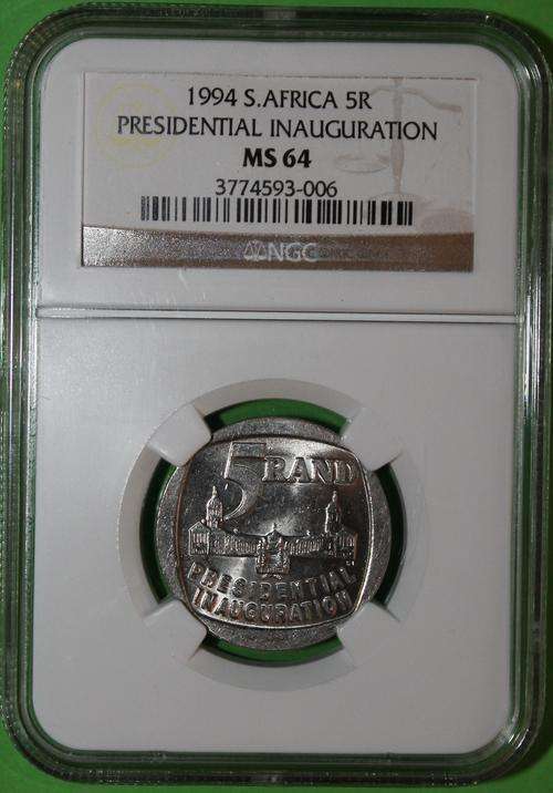 LAST 5 LEFT! BARGAIN OFFER! 1994 Presidential Inauguration R5 - NGC Graded MS64 - low population!